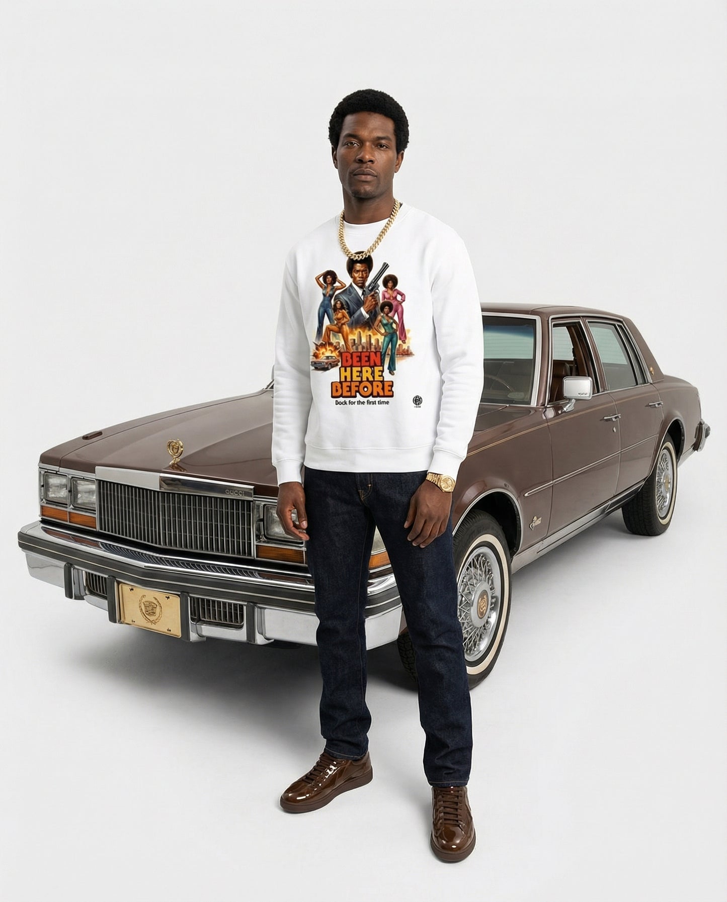 "He's A Bad Man" BHB Heavyweight Crewneck Sweatshirt