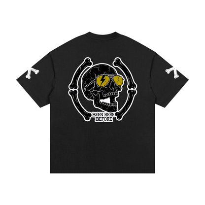 "Skull X Cross Bones" BHB Heavyweight Black T-Shirt
