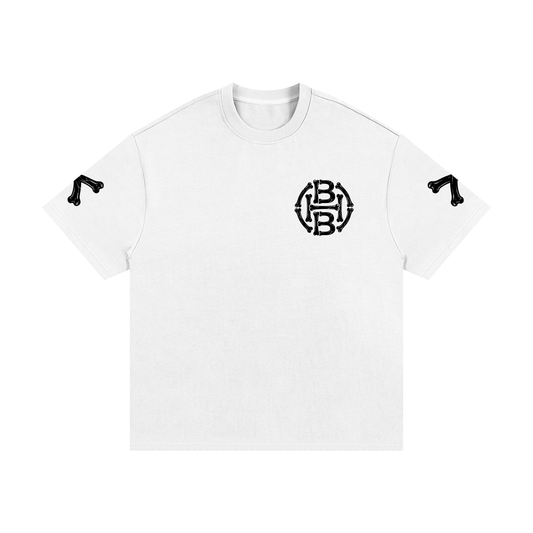 "Skull X Cross Bones" BHB Heavyweight White T-Shirt