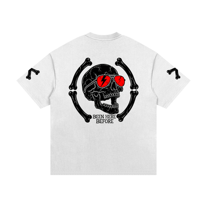 "Skull X Cross Bones" BHB Heavyweight White T-Shirt