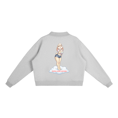 "Been A Baddie" Fleece Mock-Neck Crew Sweatshirt