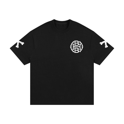 "Skull X Cross Bones" BHB Heavyweight Black T-Shirt