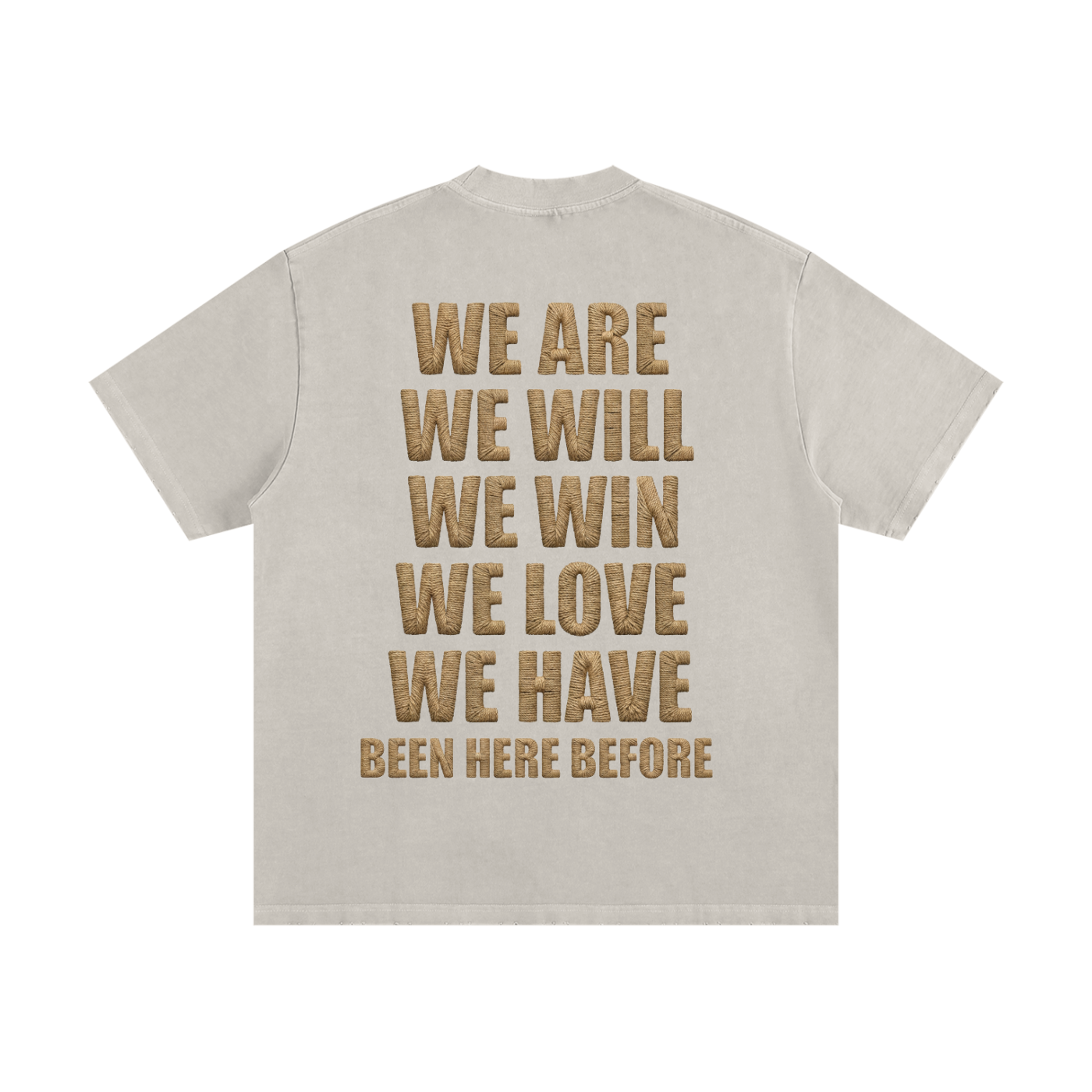 "We Are" BHB Heavyweight Vintage Washed Frayed T-Shirt