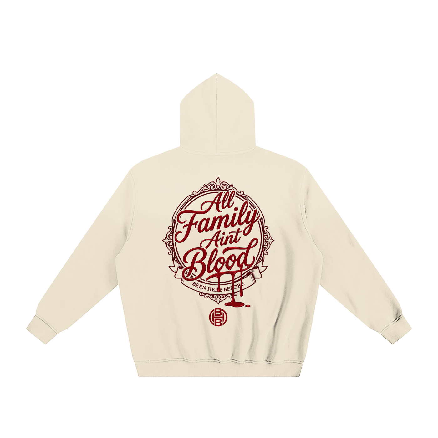 "All Family Aint Blood" BHB Sunfade Fleeced Hoodie
